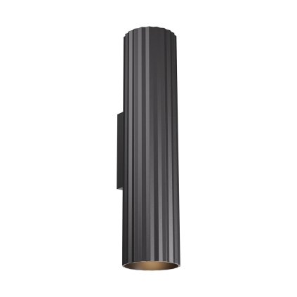 Redo Delphi, černé nástěnné svítidlo 2x7W GU10, ø7cm, výška 25cm