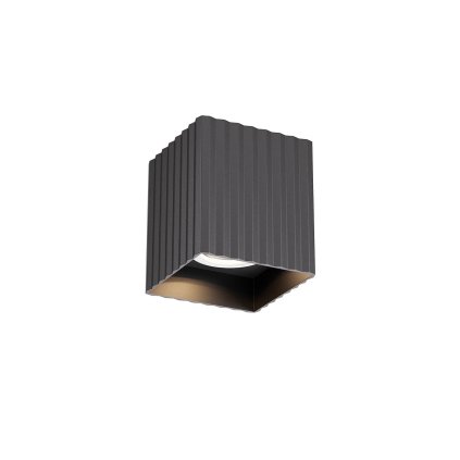 Redo Delphi, černé stropní svítidlo, 1x7W GU10, 8,1x8,1cm, výška 9,1cm