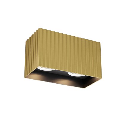 Redo Delphi, zlaté stropní svítidlo, 2x7W GU10, 8,1x8,1cm, výška 9,1cm