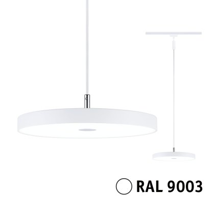 Paulmann Hildor, závěsné svítidlo pro Urail system, 1x15W LED 4000K, tříkrokové stmívání, signální bílá, průměr 31cm