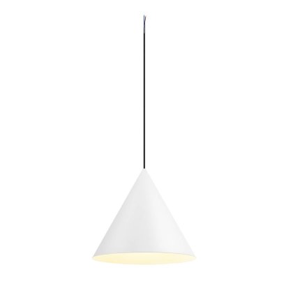 SLV Magico 38, kónické závěsné svítidlo 1xE27, bílá, průměr 38cm