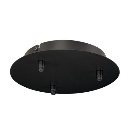 SLV Fitu, černá stropní rozeta pro tři závěsy, průměr 22cm