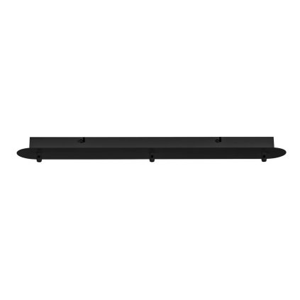 SLV Fitu, černá stropní rozeta pro tři závěsy, délka 60cm
