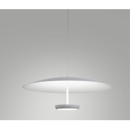 Fabas Yuko, moderní závěsné svítidlo, 40W LED 3000K tříkrokové stmívání, bílá, prům. 60cm.