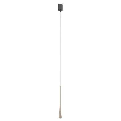 Redo Ito, závěsné svítidlo, 6,2W 3000K, stříbrná káva, průměr 3,2cm, výška 40cm