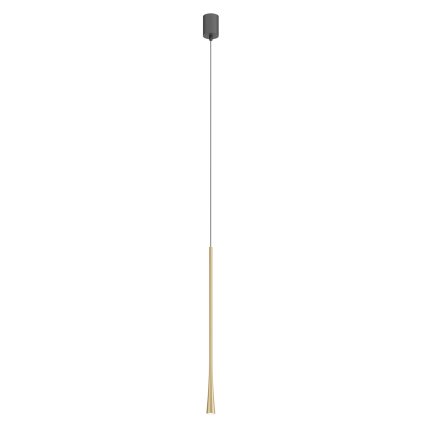 Redo Ito, zlaté závěsné svítidlo, 6,2W 3000K, průměr 3,2cm, výška 60cm