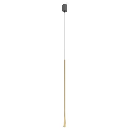 Redo Ito, zlaté závěsné svítidlo, 6,2W 3000K, průměr 3,2cm, výška 80cm