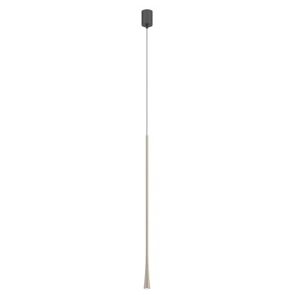 Redo Ito, závěsné svítidlo, 6,2W 3000K, stříbrná káva, průměr 3,2cm, výška 80cm