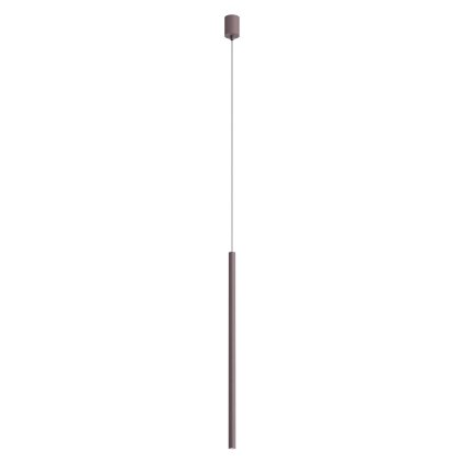 Redo Kanji, hnědé závěsné svítidlo, 6,2W 3000K, průměr 2,5cm, výška 75cm