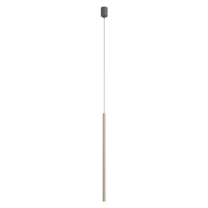 Redo Kanji, závěsné svítidlo, 6,2W 3000K, stříbrná káva, průměr 2,5cm, výška 75cm
