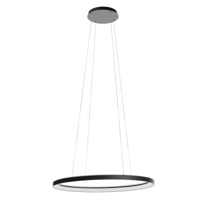 Redo Nobu, oválné černé závěsné svítidlo LED 80W 3000/4000K, 80x52cm, tříkrokové stmívání