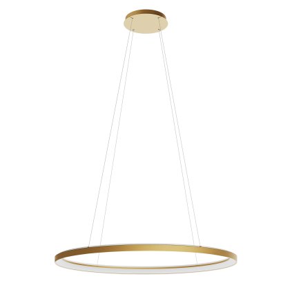 Redo Nobu, oválné zlaté závěsné svítidlo LED 100W 3000/4000K, 100x70cm, tříkrokové stmívání