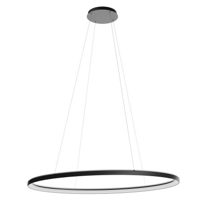 Redo Nobu, oválné černé závěsné svítidlo LED 120W 3000/4000K, 120x75cm, tříkrokové stmívání