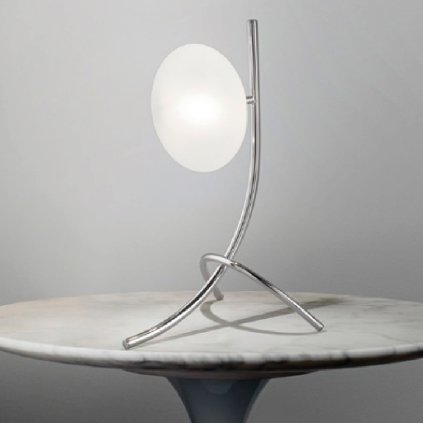Metal Lux Dolce, stolní lampa 1xG9, chrom/satinované sklo, výška 31cm