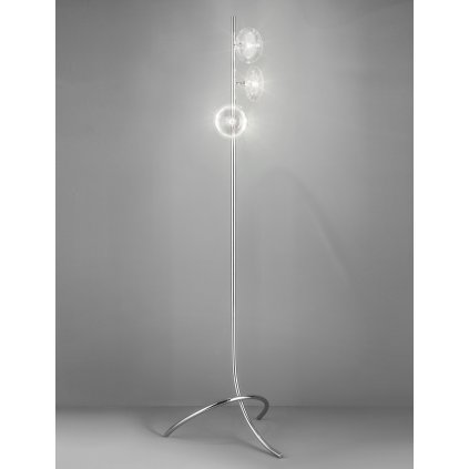 Metal Lux Dolce, stojací lampa 3xG9, chrom/čiré sklo, výška 170cm
