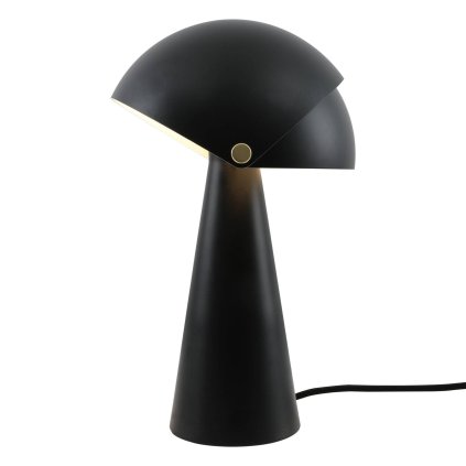 Nordlux Align, designová stolní lampička 1xE27, černá, průměr 22cm