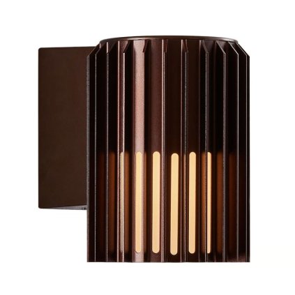 Nordlux Aludra, venkovní nástěnné svítidlo 1xE27, metalická hnědá, výška 16,8cm