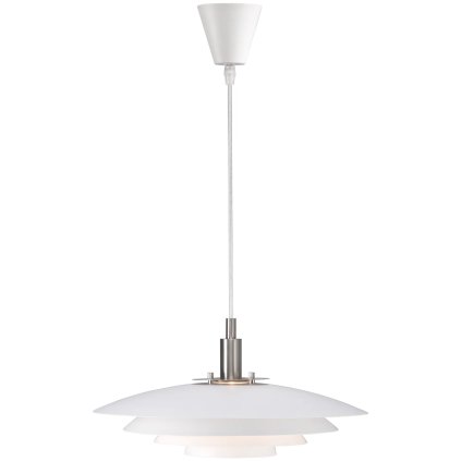 Nordlux Bretagne, lustr v severském stylu 1xG9, bílá, průměr 38cm