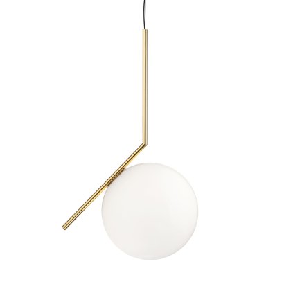 Flos IC Lights S3 10 Anniversary, designové závěsné svítidlo, 1x205W E27, 24K zlato, Ø 45cm