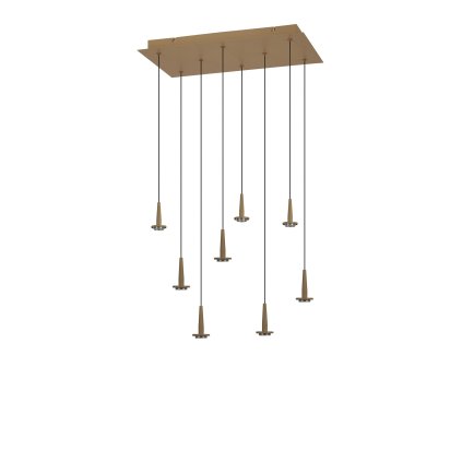 Mantra Andromeda, zlaté závěsné svítidlo LED 8x5W 3000K bez stínidel, 30 x 50cm