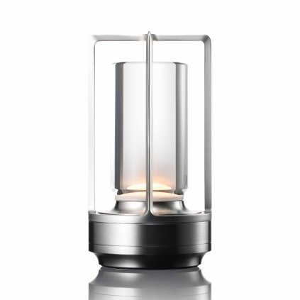 Ambientec Turn+ Stainless Steel, bateriová lampička z nerezi, LED 1900-2400K dotykové stmívání, Ø8,9x16,5cm, IP66