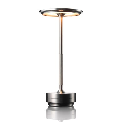 Ambientec Turn Steinless Steel, bateriová lampička z nerezi, LED 1800-2500K dotykové stmívání, Ø13x27,5cm, IP66