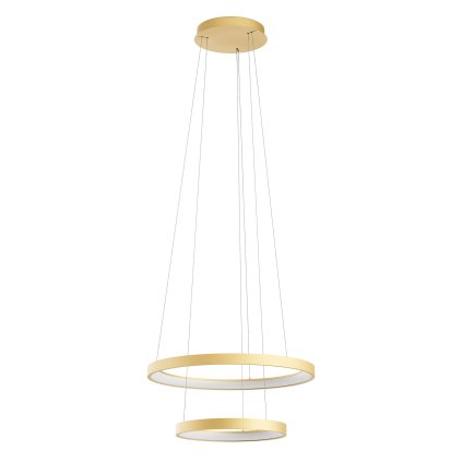 Redo Iconic, závěsné svítidlo LED 80W 3000/4000K, matná zlatá, tříkrokové stmívání, průměr 58/38cm