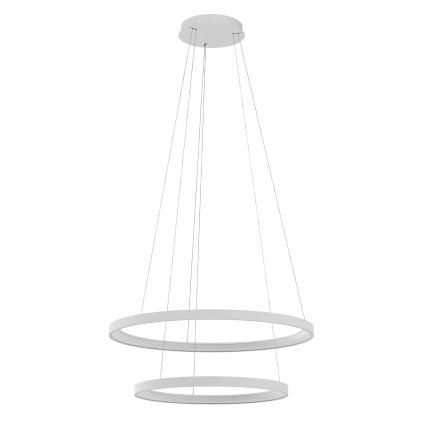 Redo Iconic, bílé závěsné svítidlo LED 110W 3000/4000K, tříkrokové stmívání, průměr 78/58cm