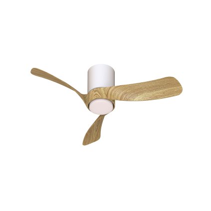Mantra Nemo XS, lopatkový ventilátor se svítidlem a dálk. ovladačem, LED 18W 2700-5000K, bílá/dřevěná, průměr 72cm