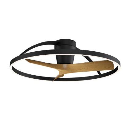 Mantra Nepal II, ventilátor se svítidlem a dálk. ovladačem, LED 32W 2700-5000K, černá/dřevěná, průměr 75cm