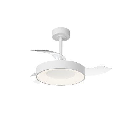 Mantra Niseko S, rozvinovací ventilátor se svítidlem a dálk. ovladačem, LED 45W 2700-5000K, bílá, průměr 40/91cm