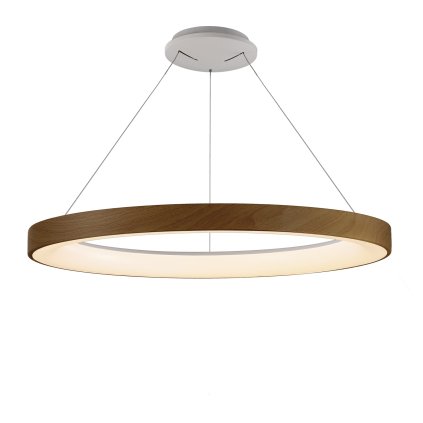 Mantra Niseko II, závěsné kruhové svítidlo LED 50W, 2700-5000K, dálk. ovládání, dřevěná, průměr 65cm-VYSTAVENO
