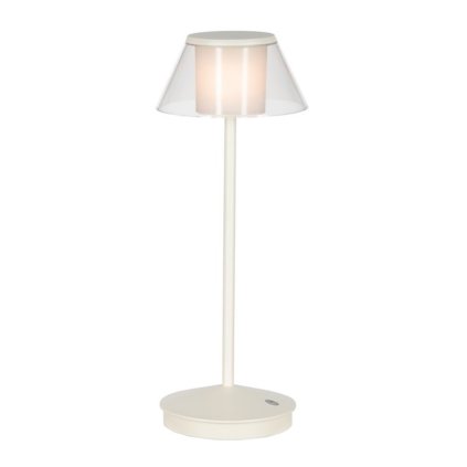 Mantra K5, venkovní stolní nabíjecí lampa LED 2W 3000K, bílá, výška 35cm, IP54