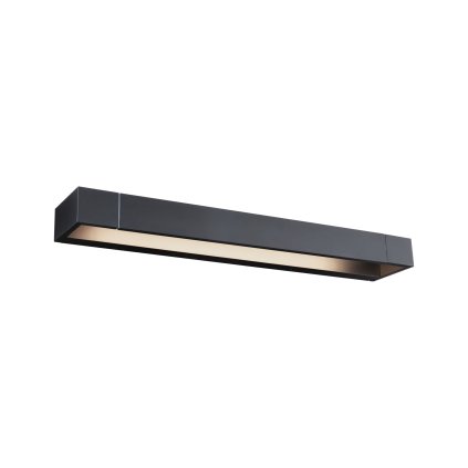 Paulmann Lucille, černé nástěnné svítidlo s nastavitelným směrem svícení, 17W LED 2700K tříkrokové stmívání, 60cm, IP44