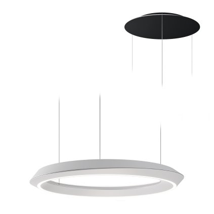 Lodes Tidal, kulaté závěsné svítidlo LED 33W 2700K, matná bílá/černá, průměr 60cm, DALI