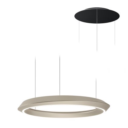 Lodes Tidal, kulaté závěsné svítidlo LED 33W 3000K, champagne/černá, průměr 60cm, DALI