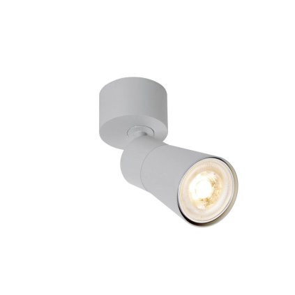 SLV Puri 2.0 Cone, šedé nástěnné/stropní svítidlo 1xGU10 s kulatou základnou, výška 14,8cm