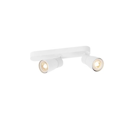 SLV Puri 2.0 Dome, bílé nástěnné/stropní svítidlo 2xGU10 s asymetrickou základnou, délka 25,8cm