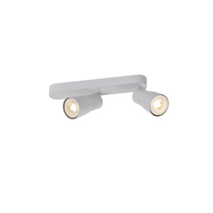 SLV Puri 2.0 Dome, šedé nástěnné/stropní svítidlo 2xGU10 s asymetrickou základnou, délka 25,8cm
