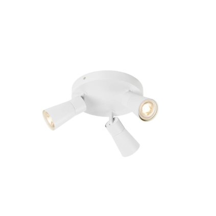 SLV Puri 2.0 Cone, bílé stropní svítidlo 3xGU10 s kulatou základnou, průměr 18cm