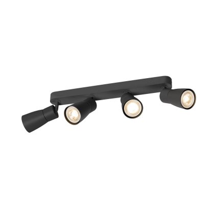 SLV Puri 2.0 Dome, černé nástěnné/stropní svítidlo 4xGU10, délka 36,5cm