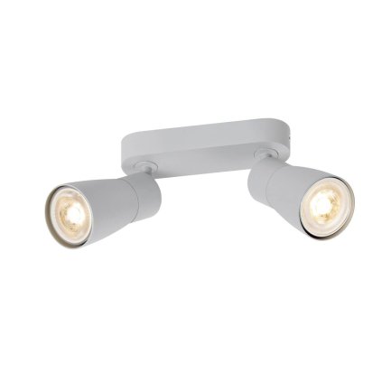 SLV Puri 2.0 Dome, šedé nástěnné/stropní svítidlo 2xGU10, délka 15cm