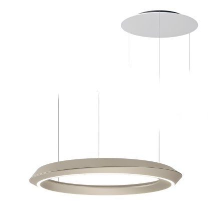 Lodes Tidal Adjustable, kulaté závěsné stahovací svítidlo LED 33W 3000K, champagne/bílá, průměr 60cm, TRIAC