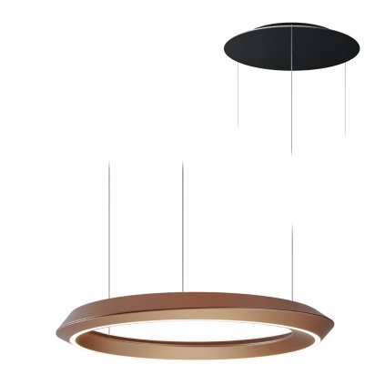 Lodes Tidal Adjustable, kulaté závěsné stahovací svítidlo LED 33W 3000K, hnědá/černá, průměr 60cm, DALI