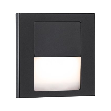 Paulmann Tsaro follower, svítidlo do stěny, 1W LED 2700K, matná černá, 8x8cm