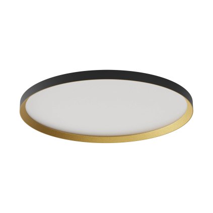 Redo Dama, černo-zlaté stropní/závěsné svítidlo, LED 50W, 3000/4000/5000K, průměr 60cm, TRIAC