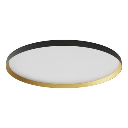 Redo Dama, černo-zlaté stropní/závěsné svítidlo, LED 60W, 3000/4000/5000K, průměr 80cm, DALI