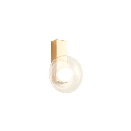 Redo Sinclair, zlaté nástěnné svítidlo, LED 6,5W 3000K, průměr 14cm