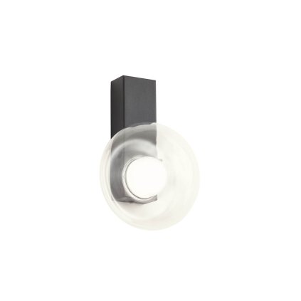 Redo Sinclair, černé nástěnné svítidlo, LED 6,5W 3000K, průměr 14cm