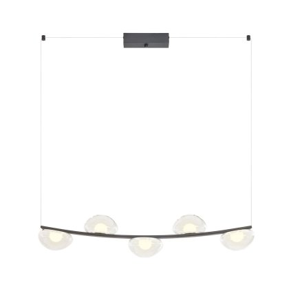 Redo Sinclair, černé závěsné svítidlo, LED 35W 3000K, stmívatelné, délka 87cm